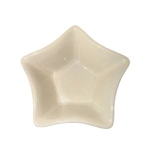 Longaberger Pottery Woven Traditions Classic Blue Small Star Dish USA